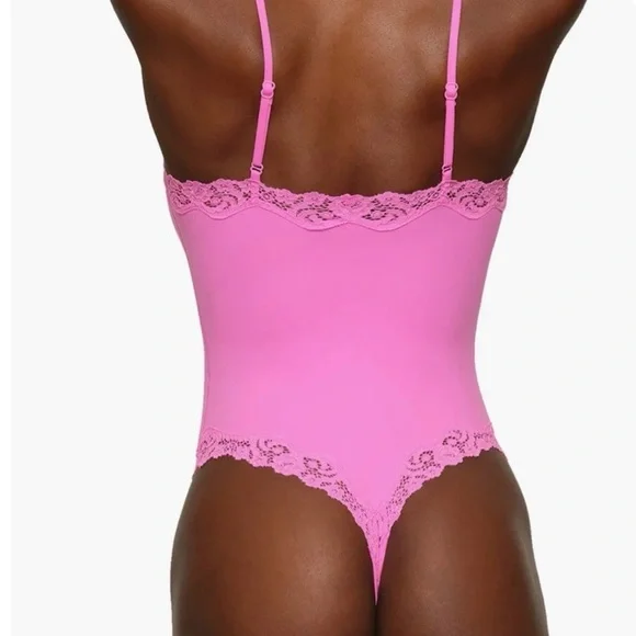 SKIMS Pink Lace Bodysuit - Picture 2 of 3